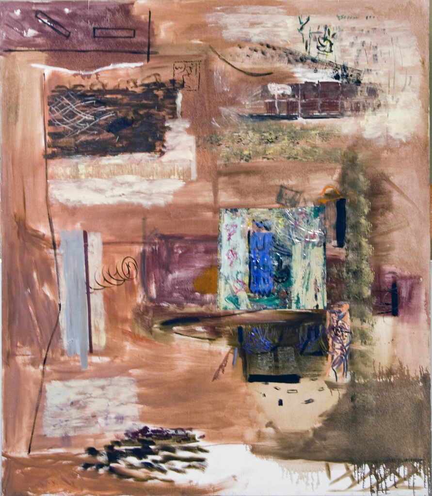 Joe Allen 
"Weedy lot", 1988
Öl, Collage / Leinwand
212 x 181 cm