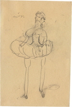 ANZINGER Siegfried 
"Prima Balerina", 1977 
lápiz / papel 
 32 x 22 cm  
 
chascar por favor la imagen para agrandar
