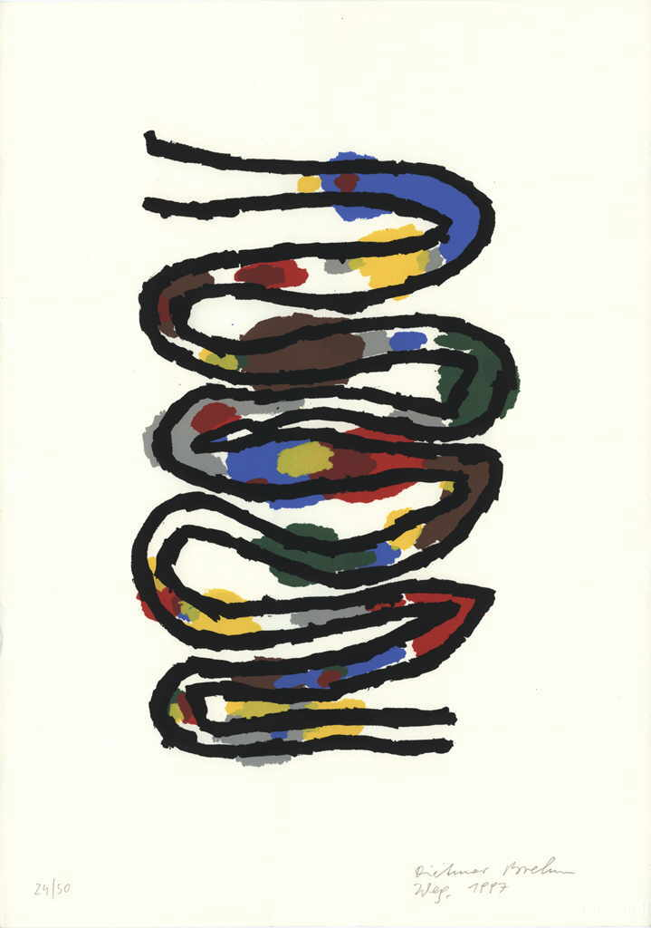 Brehm Dietmar 
"Weg", 1997
Siebdruck 7 farbig
70 x 50 cm