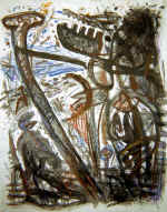DAMISCH Gunter 
"Ja zu Afrika", 1985 
charcoal, gouache, pastel / paper 
 150 x 120 cm  
 
please click the image to enlarge