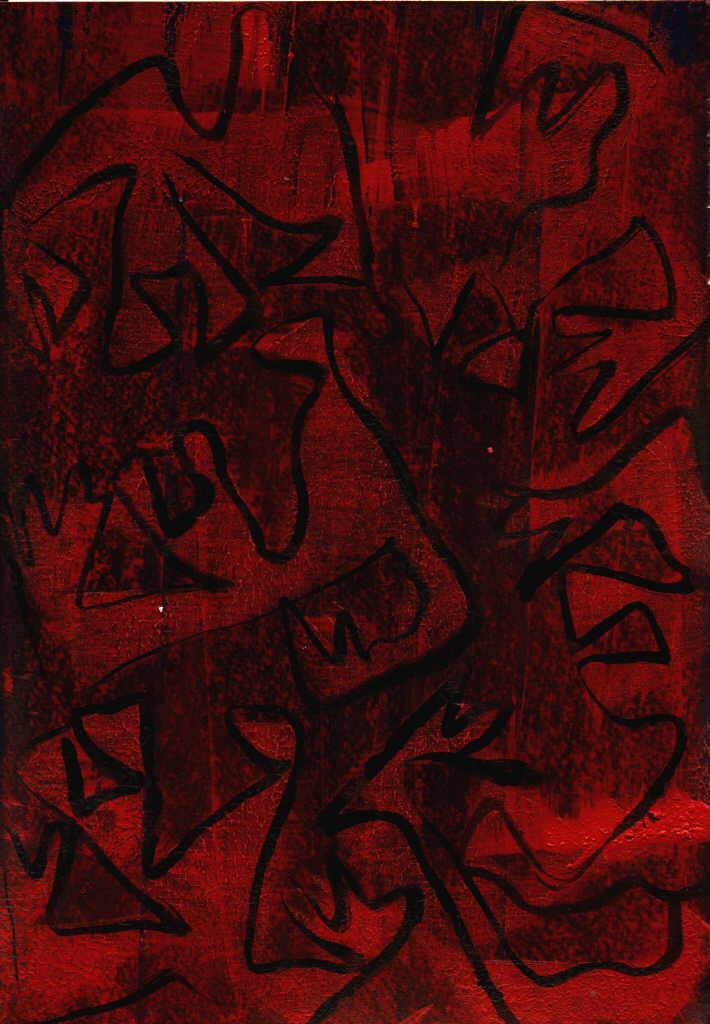 Ettl Christian 
aus "Konzert der 510 Glückwunschkarten", 1996
Mischtechnik / Bütten
21 x 14 cm