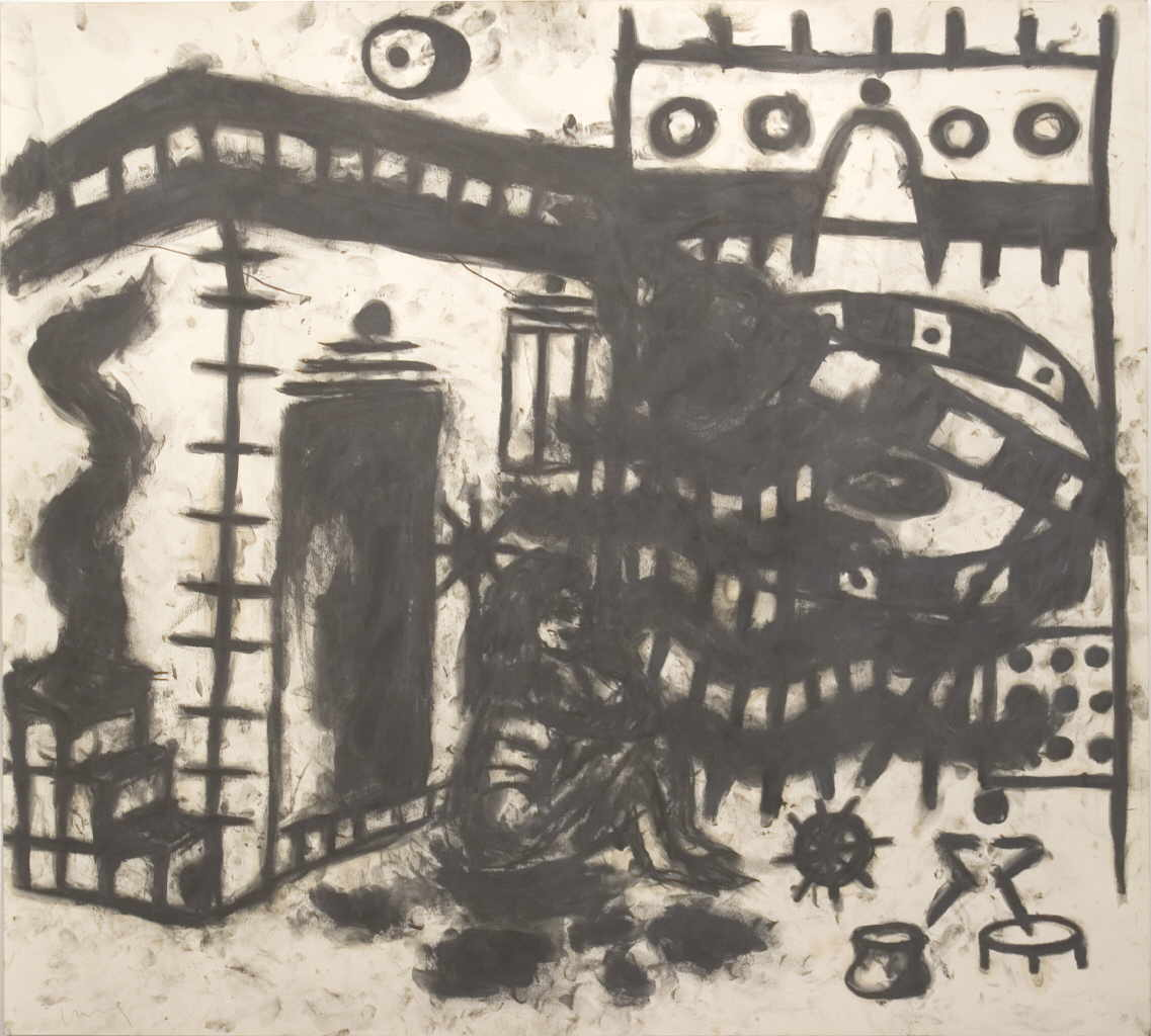 Garcia-Sevilla Ferran 
"La ciudad del sol y de a luna 93", 1984
charcoal, oil / paper
73 x 81 cm