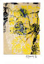 GORMLEY Brian 
aus "Konzert der 510 Glückwunschkarten", 1996 
mixed media, collage / handmade paper 
 21 x 14 cm  
 
please click the image to enlarge