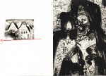 HEUER Heinrich 
aus "Konzert der 510 Glückwunschkarten", 1996 
etching and mixed media / handmade paper (unique piece) 
2 * 21 x 14 cm  
 
please click the image to enlarge