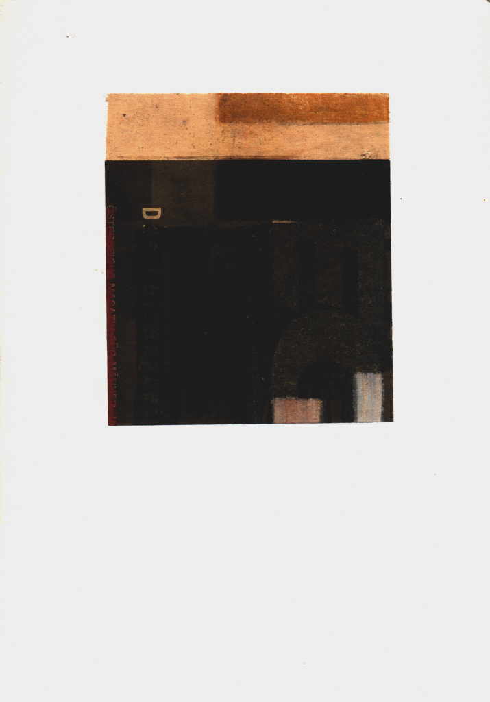 Hikade Karl 
aus "Konzert der 510 Glückwunschkarten", 1996
Mischtechnik / Bütten
21 x 14 cm