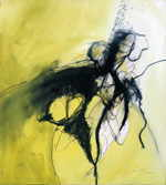 HOHENBERGER Udo 
"Tanz", 2004 
grafito, carbón, acrílico / tela 
 112 x 102 cm  
 
chascar por favor la imagen para agrandar