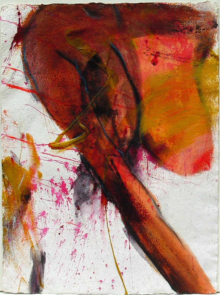 Janele Lui 
"Das lächeln eines Vogels", 2005
Mischtechnik / Papier
70 x 50 cm