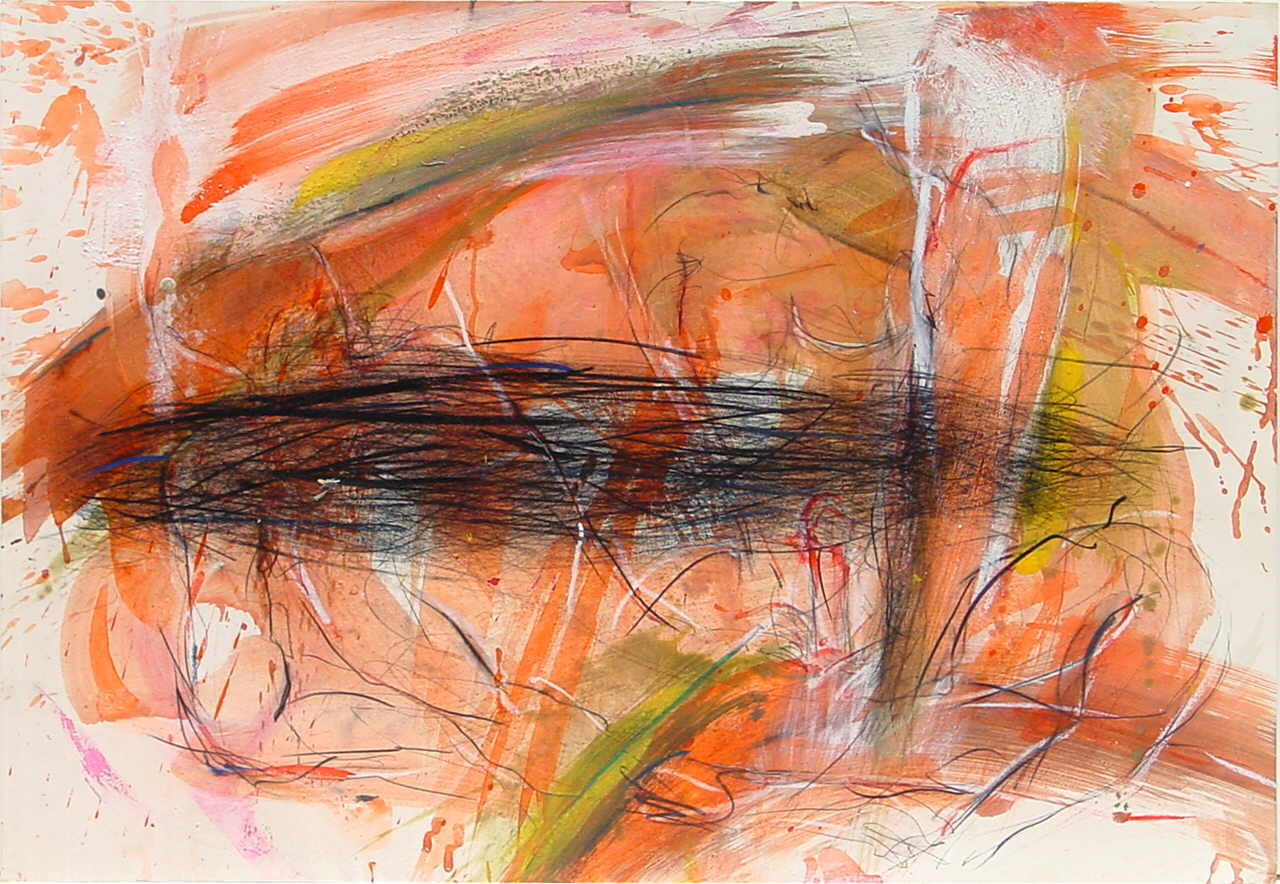 Janele Lui 
"Das lächeln eines Vogels", 2005
Mischtechnik / Papier
50 x 70 cm