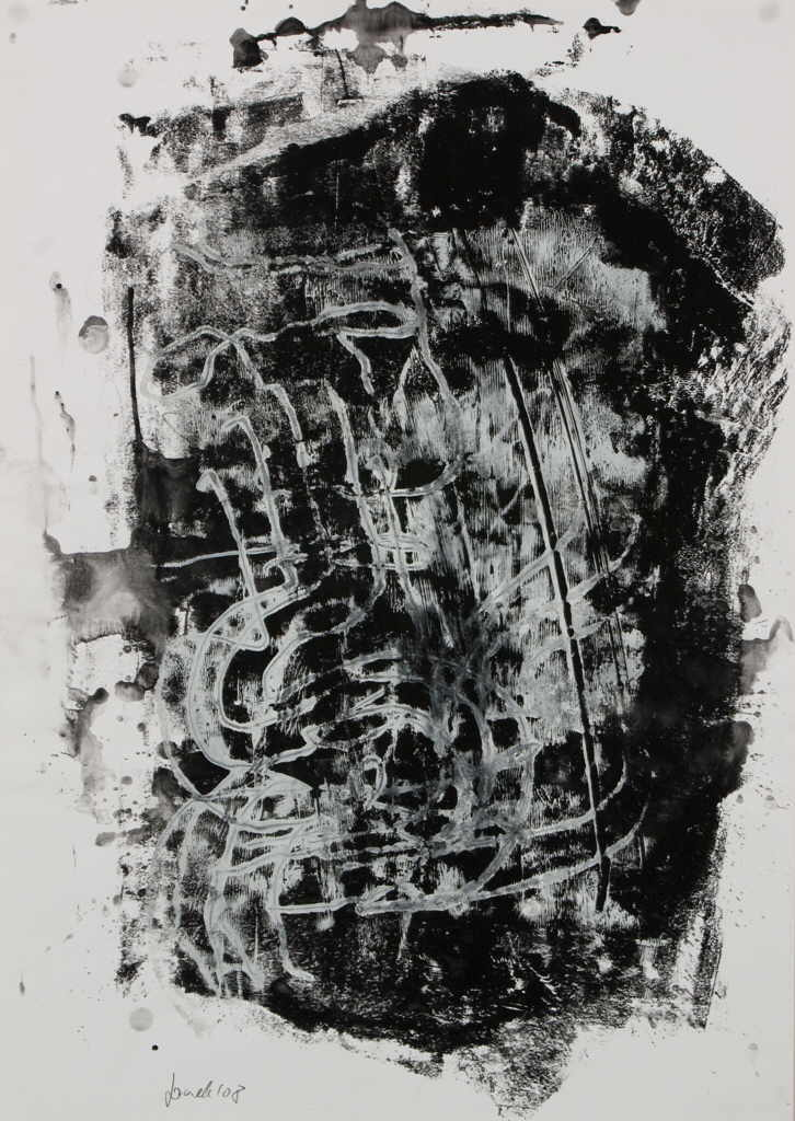 Janele Lui 
aus "Sein Weg", 2008
mixed media / paper
84 x 59 cm