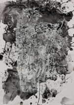 JANELE Lui 
aus "Sein Weg", 2008 
técnica mixta / papel 
 84 x 59 cm  
 
chascar por favor la imagen para agrandar