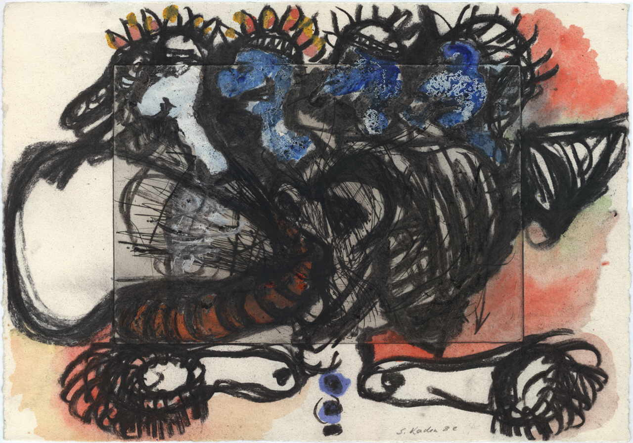 Kaden Siegfried 
aus Serie "Heidelberg", 1982
mixed media / paper
38 x 54 cm