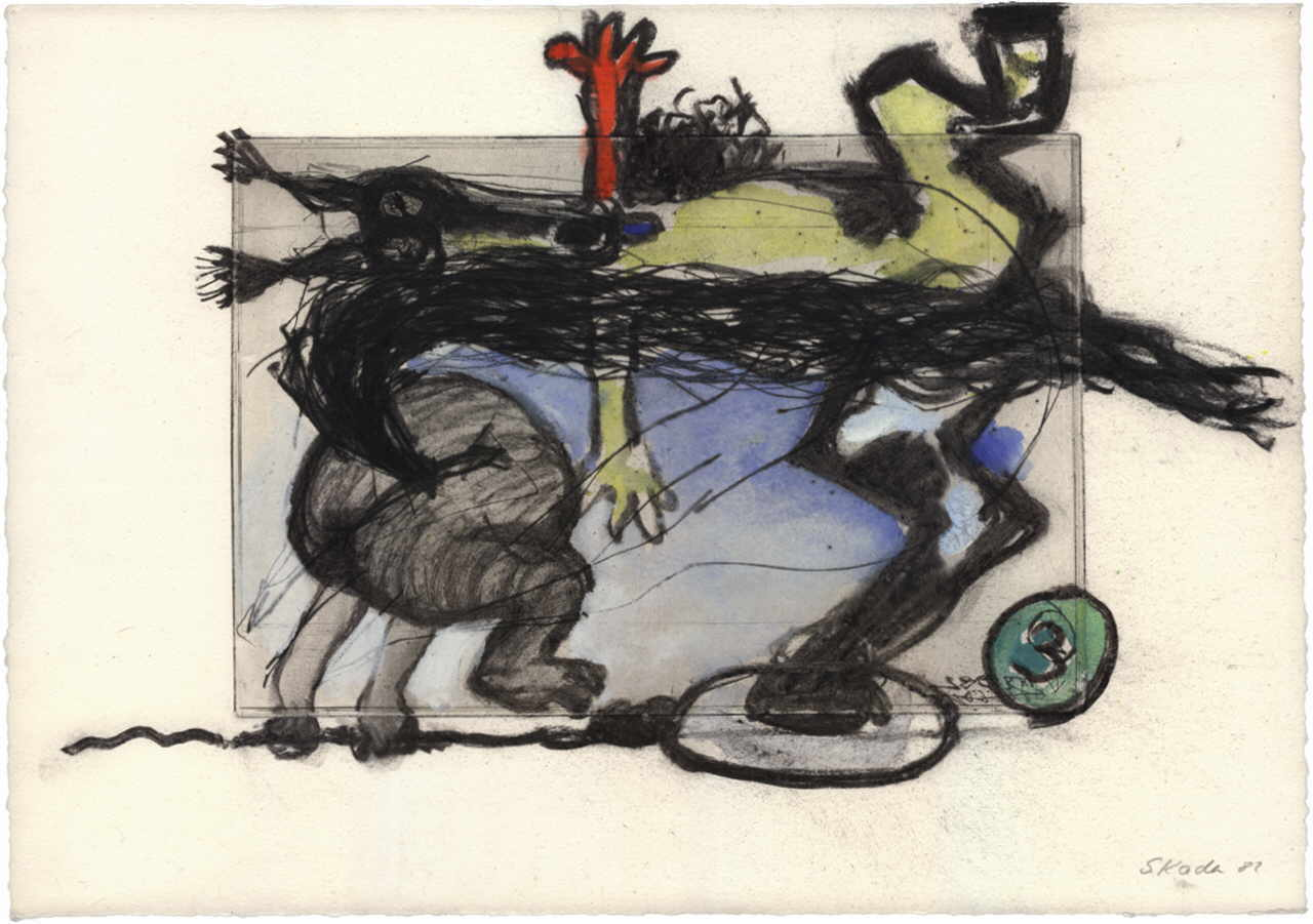 Kaden Siegfried 
aus Serie "Heidelberg", 1982
Mischtechnik / Papier
38 x 54 cm