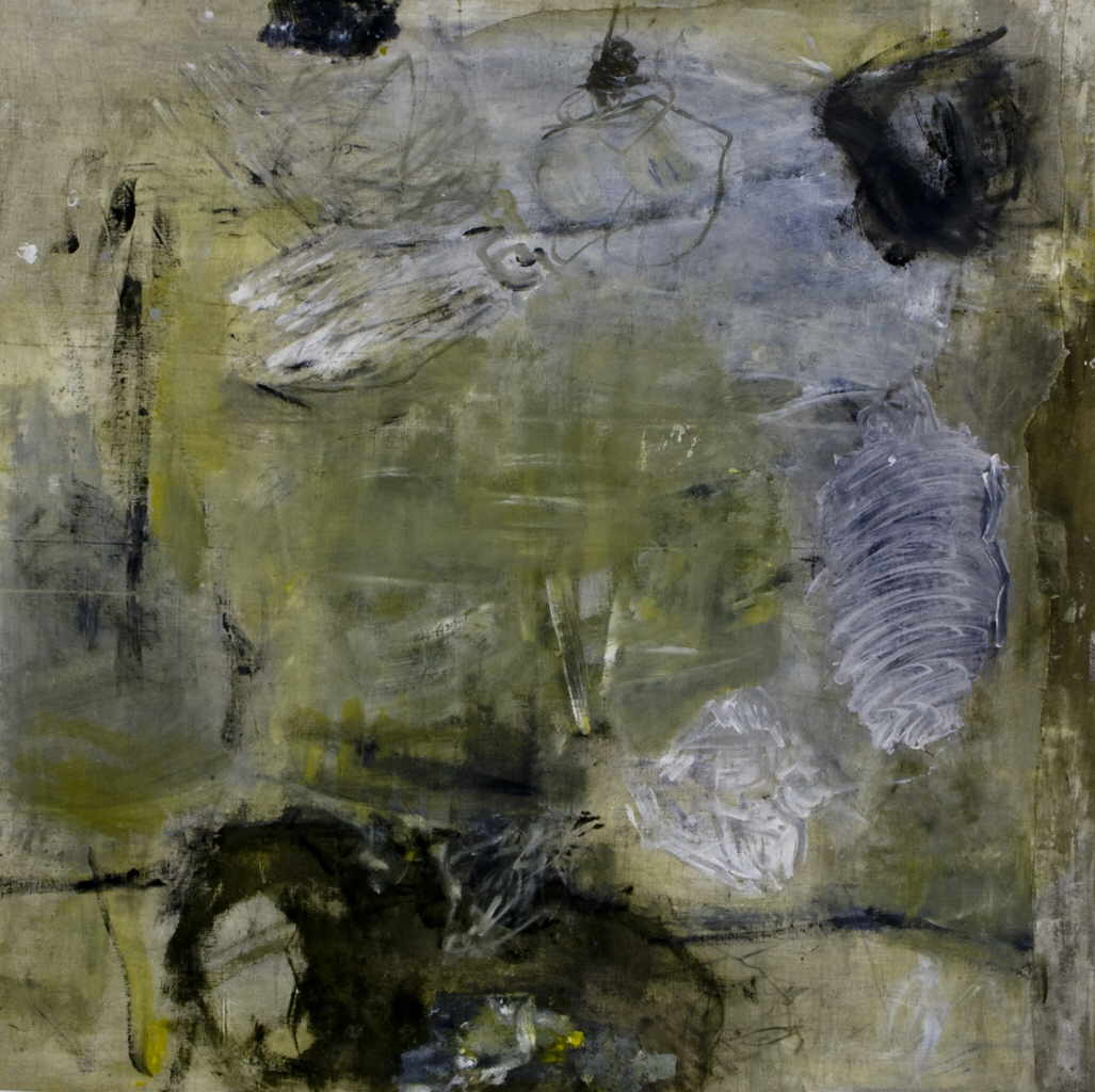 Keber Britta 
"Gedankenzimmer", 2008
Öl / Leinwand
140 x 140 cm
