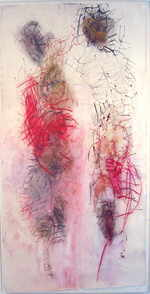 KERSCHBAUMER Martha C. 
aus dem Zyklus "Torso", 2001 
Feder tinta, gouache / papel 
 210 x 150 cm  
 
chascar por favor la imagen para agrandar