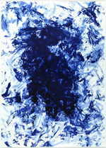 KLEIN Yves 
"Antropometrie" 
color lithography 
 69 x 55 cm  
 
please click the image to enlarge