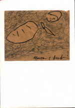 KNOGLER Gerhard 
aus "Konzert der 510 Glückwunschkarten", 1996 
técnica mixta / papel hecho a mano 
 21 x 14 cm  
 
chascar por favor la imagen para agrandar