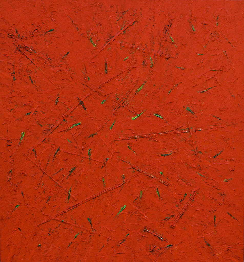 Kropfreiter Silvia 
"Rote Entladung", 
mixed media / canvas
140 x 130 cm