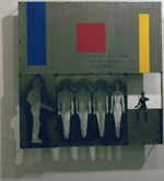 LABüSCH Chris Pierre 
"Phoenix", 1995 
iron, colour 
 80 x 80 x 12 cm  
 
please click the image to enlarge