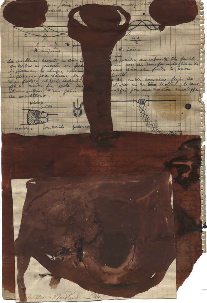 MacKendree William 
Ohne Titel, 1988
Öl, Gouache, Tinte, Collage / Papier
31 x 21 cm
