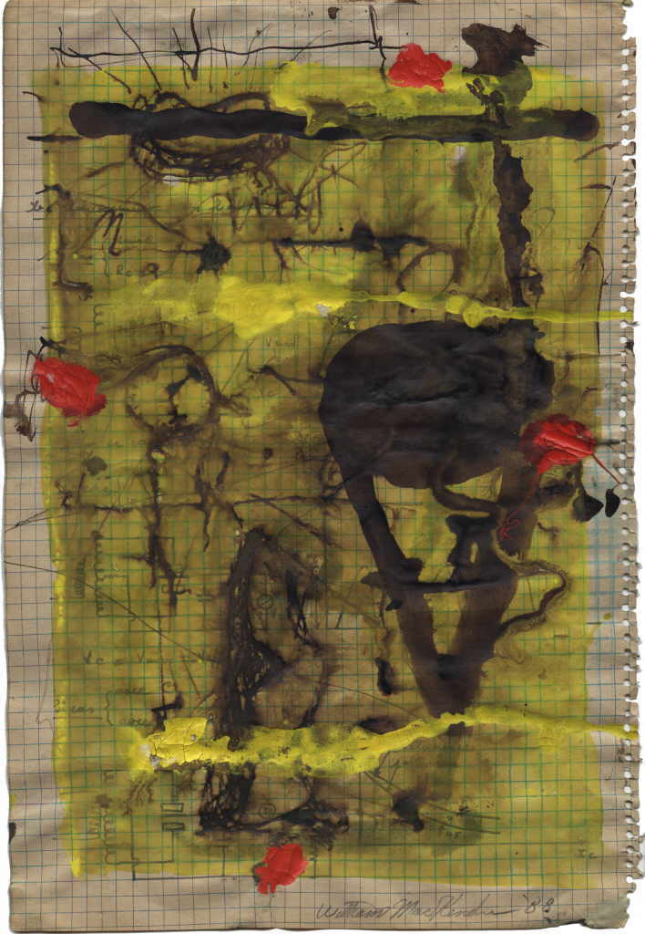 MacKendree William 
Ohne Titel, 1988
Öl, Gouache, Tinte, Tusche / Papier
31 x 21 cm