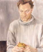 MEHL Ingeburg 
"Portrait", 1997 
oil / wood 
 32 x 27 cm  
 
please click the image to enlarge