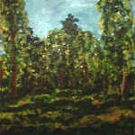 MELICHAR Ferdinand 
"Großer Wald", 1995 
oil / canvas 
 142 x 142 cm  
 
please click the image to enlarge