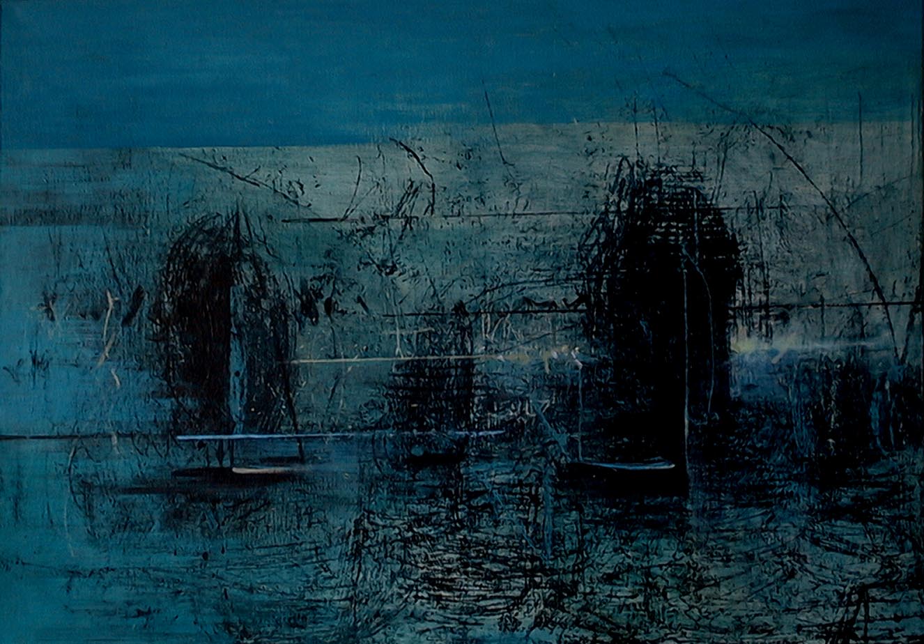 Mendrek Pawel 
"Life of the Horizon 16 Uhr 45", 2002
Acryl / Leinwand
100 x 140 cm