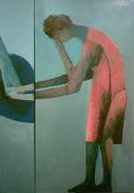 MENDREK Pawel 
"Früh", 2002 
oil / canvas 
 140 x 95 cm (2 teilig) 
 
please click the image to enlarge
