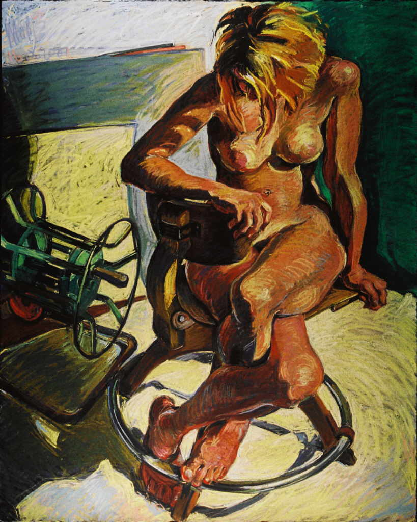 Moßhammer Petra 
"Unumwunden" aus "Die rote Kati", 2002
pastel / paper
125 x 101 cm