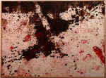 NITSCH Hermann 
aus "19. Malaktion", 1986 
sangre y oleo sobre papel y tela 
 99 x 138 cm  
 
chascar por favor la imagen para agrandar