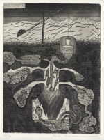 PONGRATZ Peter 
aus der Mappe "Große Schweinfurther Chloralytik", "Ekelhafter Brunnen", 1975 
etching (11 / 30) 
Plattengröße 32 x 25 cm Blattgröße 41,5 x 34 cm 
 
please click the image to enlarge