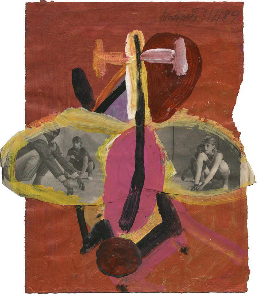 Rataitz Peter 
Ohne Titel, 5.1.85
Acryl, Pastell, Collage / Papier
26 x 23 cm