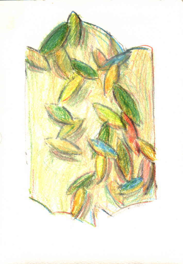Rausch Christian 
aus "Konzert der 510 Glückwunschkarten", 1996
mixed media / handmade paper
21 x 14 cm