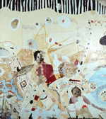 RAUSCH Kevin A. 
"Diabolo delüxe", 2003 
mixed media / canvas 
 200 x 180 cm  
 
please click the image to enlarge