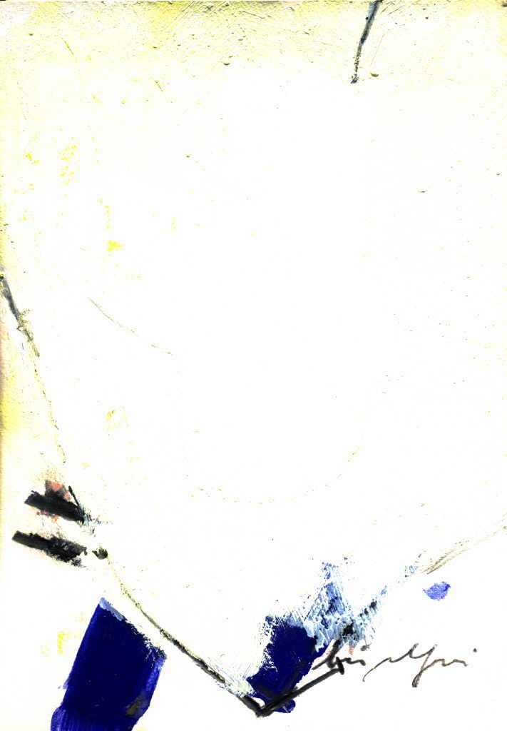 Rebhandl Reinhold 
aus "Konzert der 510 Glückwunschkarten", 1996
Mischtechnik / Bütten
21 x 14 cm
