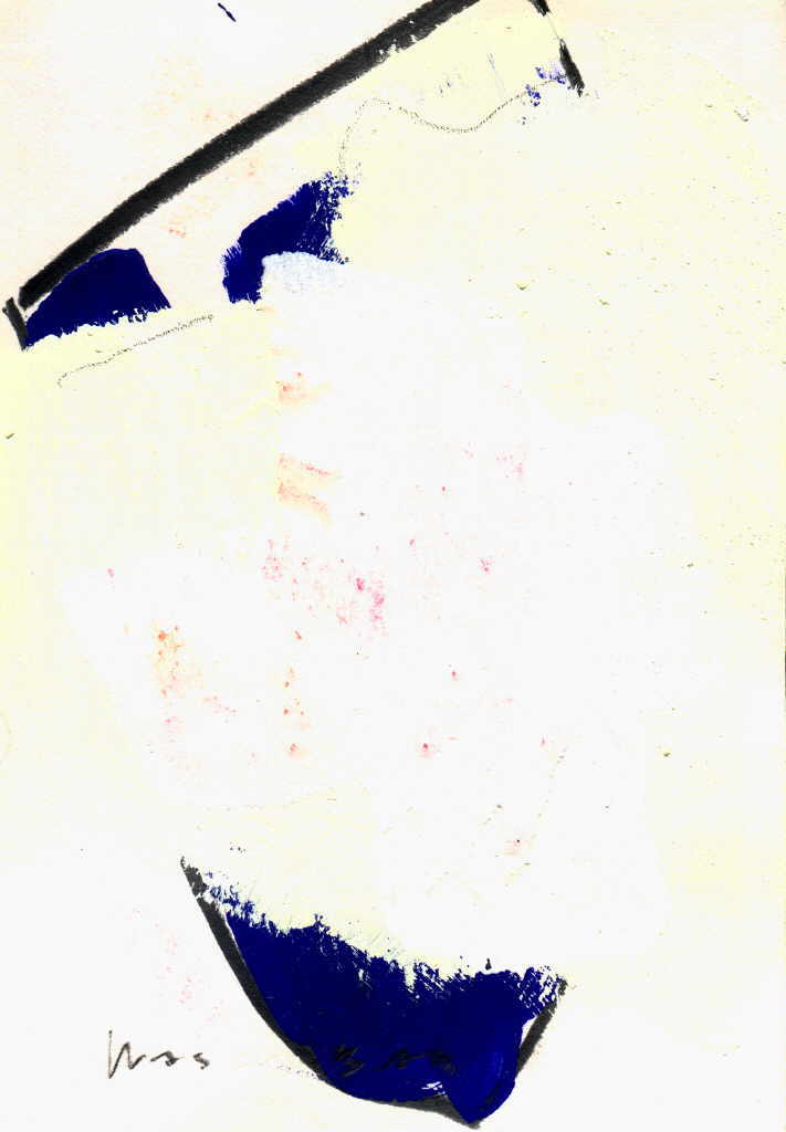Rebhandl Reinhold 
aus "Konzert der 510 Glückwunschkarten", 1996
mixed media / handmade paper
21 x 14 cm