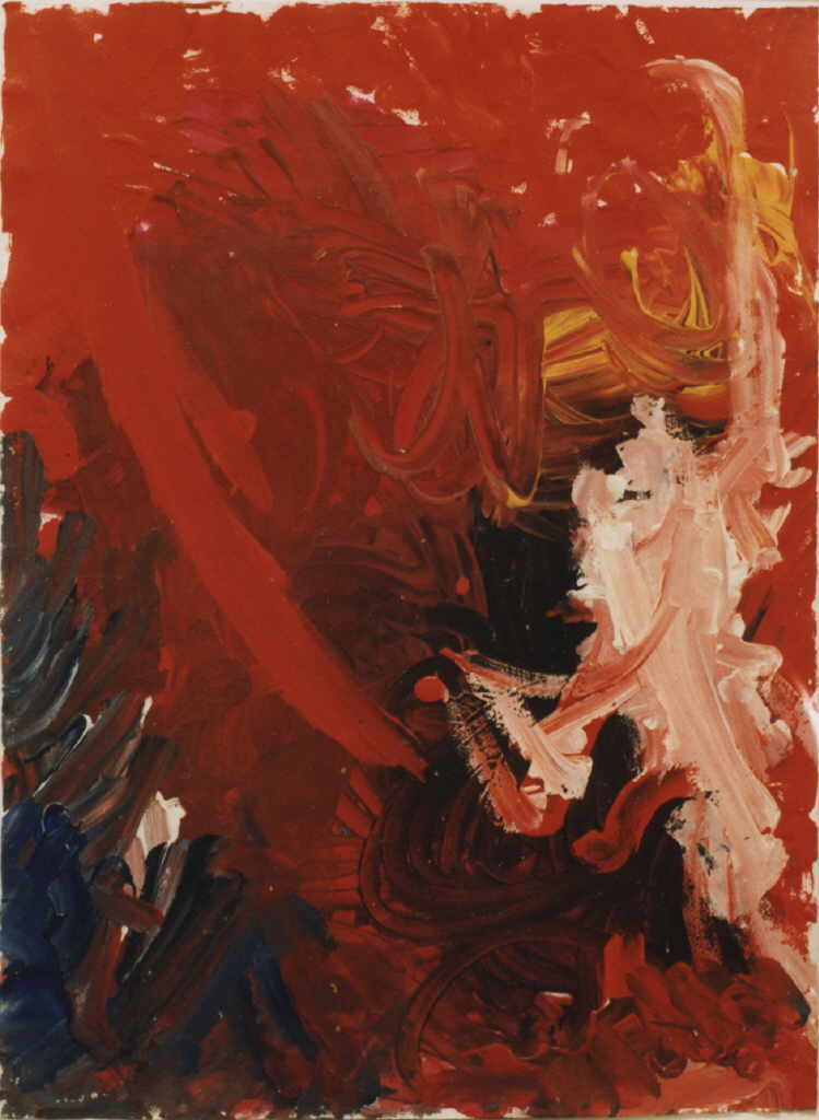 Reinhold Thomas 
Ohne Titel, 1985
Öl / Papier
65 x 47 cm