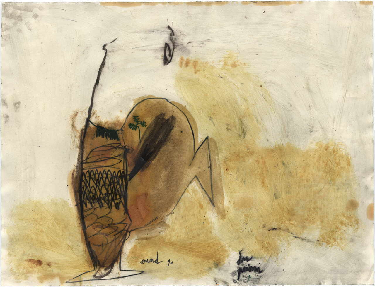 Renard Emmanuelle 
"du poison", 1990
mixed media / paper
49 x 65 cm