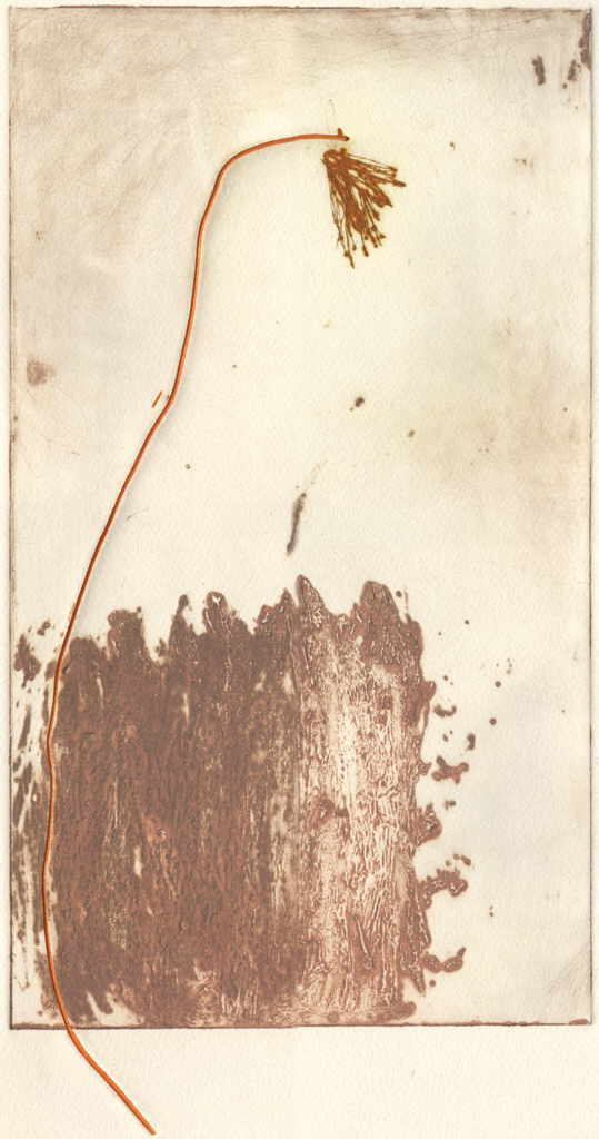 Renard Emmanuelle 
Ohne Titel, 1989
Farbradierung / Archesbütten
Plattengröße 43 x 23 cm Papiergröße 66 x 50 cm
