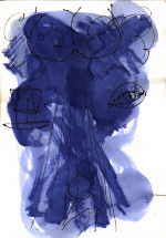 RUMPF Peter Alois 
aus "Konzert der 510 Glückwunschkarten", 1996 
mixed media / handmade paper 
 21 x 14 cm  
 
please click the image to enlarge