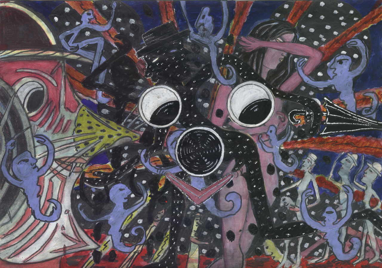 Sandoz Claude 
Ohne Titel, 1980
Gouache, Aquarell, Acryl, Bleistift / Papier
29 x 42 cm