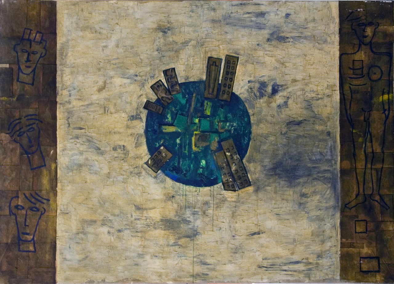 Sapere Horacio 
"En el fondo de la orbita", 1989
Mischtechnik / Leinwand
195 x 278 cm