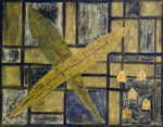 SAPERE Horacio 
"Estructura con hojas y casas", 1993 
técnica mixta / tela 
 195 x 250 cm  
 
chascar por favor la imagen para agrandar