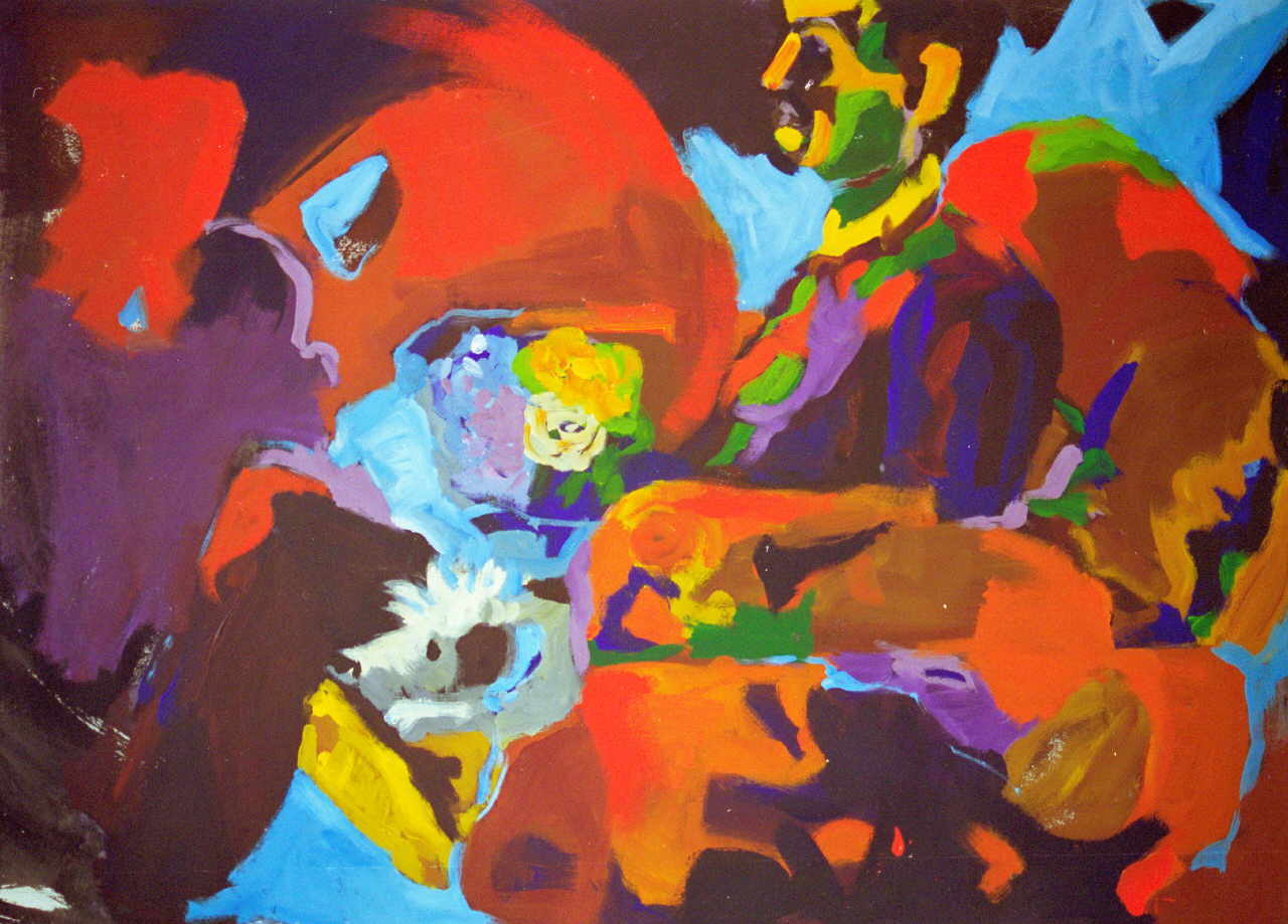 Ilse Schöttner 
"Vorfreude", 1999
Acryl / Leinwand
90 x 135 cm