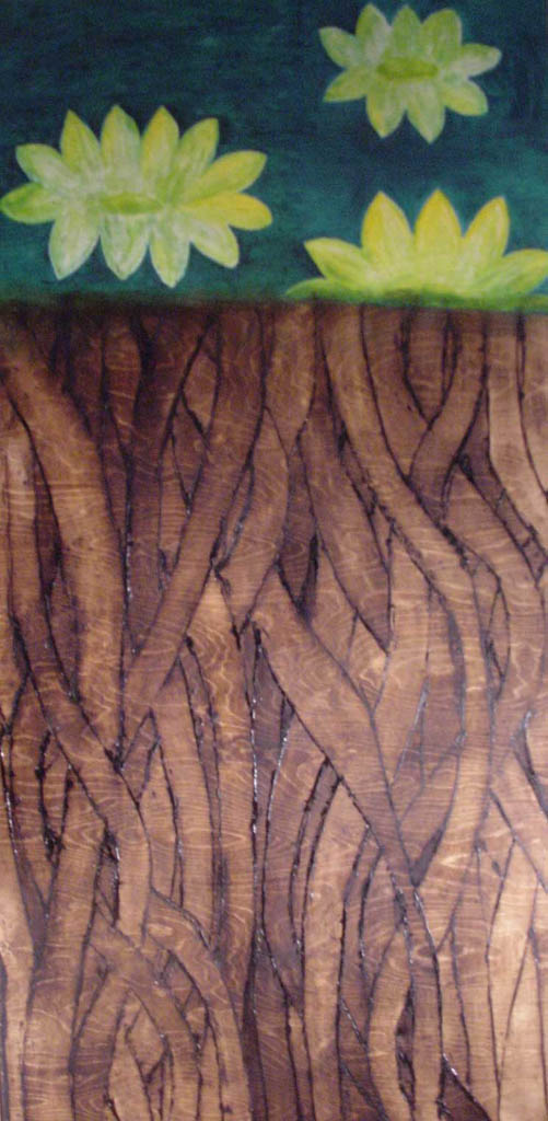 Schwelle Franz J. 
"Poesie der Oberfläche", 2002
Teer, Öl / Holz
200 x 100 cm