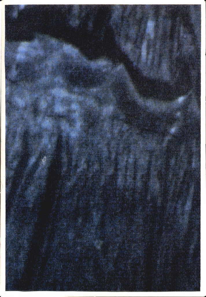 Unzeitig Franz 
aus "Konzert der 510 Glückwunschkarten", 1996
mixed media / handmade paper
21 x 14 cm