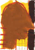 VELEZ Mario 
aus "Konzert der 510 Glückwunschkarten", 1996 
mixed media / handmade paper 
 21 x 14 cm  
 
please click the image to enlarge