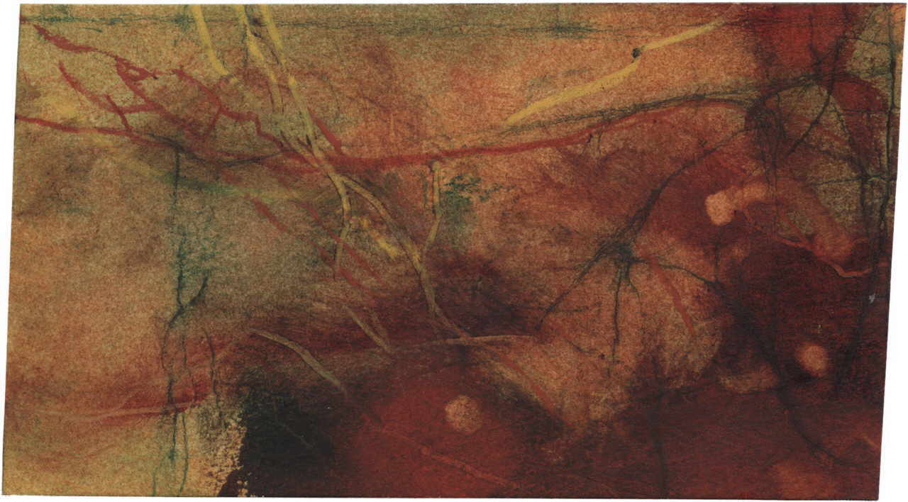 Warner Isabel 
untitled, 2001
mixed media / paper mounted on acid free cardboard
7 x 14 cm