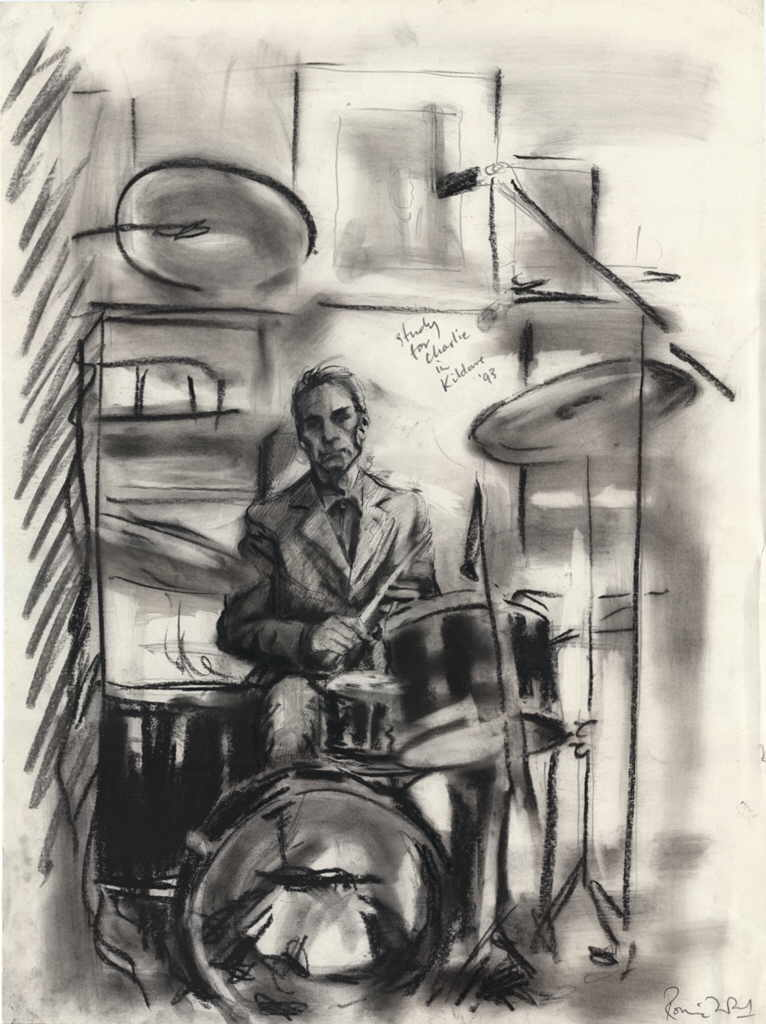 Wood Ronnie 
"Study for Charlie in Kildare", 1993
lápiz, grafito, tinta, / papel
65 x 45 cm
